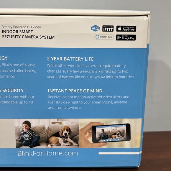 Blink Battery Powered Indoor HD Video Smart Home Security Camera System White - Picture 9 of 9